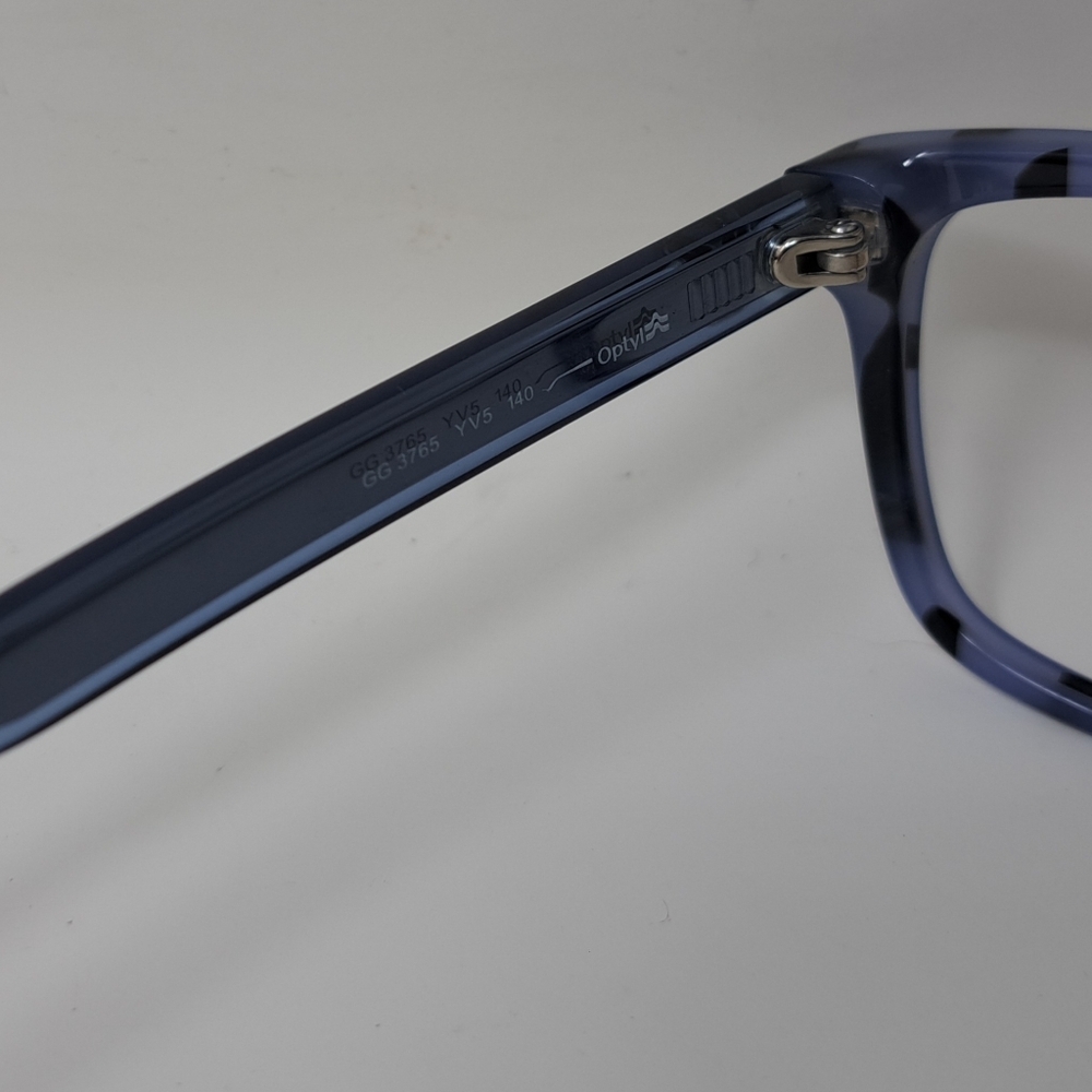 Gucci Eye  Glasses Frames Blue Black Italy Rectangle GG 3765 YV5 53mm 53-15-140 - Picture 4 of 16
